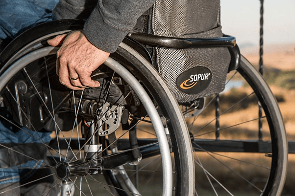 Photo of man in wheelchair